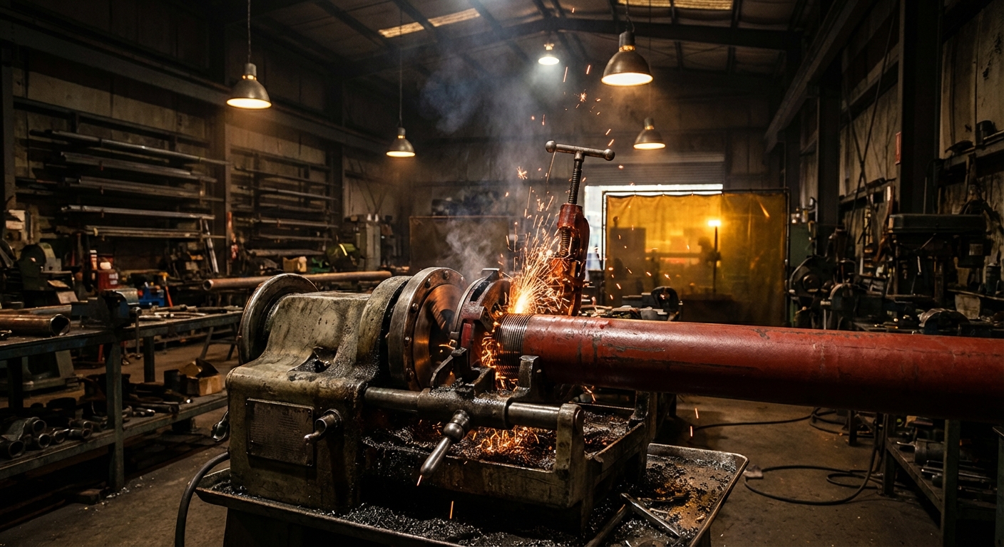 Metropolitan Pipe custom pipe fabrication services - cutting, threading, grooving